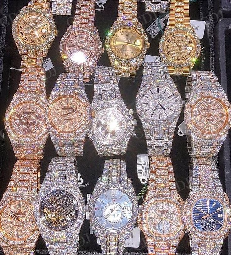 41MM ETA Swiss Movement Natural Diamond Men's Rolex Sky Dweller Watch customdiamjewel