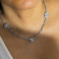4.90 CT Moissanite Diamond Infinity Link Heart Chain hip hop jewelry CustomDiamJewel