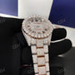 Hip Hop Buss Down Dual Tone Moissanite Dimaond Watch Luxury Jewelry For Him customdiamjewel