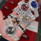 Customized Round Natural Diamond Hip Hop Watch  customdiamjewel   