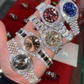 Customized Natural Diamond Studded Iced Out Rolex Hip Hop Watch customdiamjewel