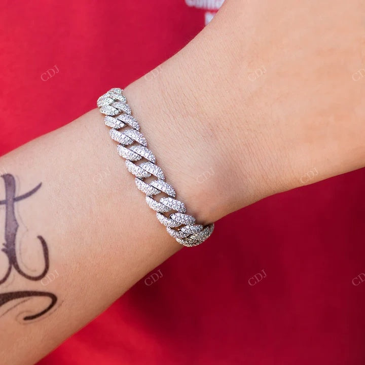 Hip Hop Moissanite Cuban Bracelet hip hop jewelry CustomDiamJewel
