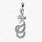 Moissanite Diamond Sterling Silver Flower Drop Shape Pendant hip hop jewelry CustomDiamJewel