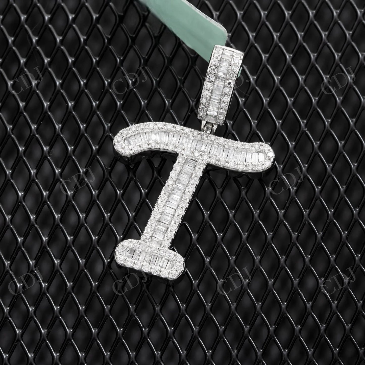 1" Custom Made T Letter 925 Silver Moissanite pendant Hip Hop Pendent customdiamjewel