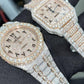 41MM Full White Patek Philippe ETA Swiss Movement Natural Diamond Watch customdiamjewel