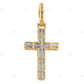 1.4 Inch 10K Gold Lab Grown Diamond Cross Pendant Hip Hop Pendent customdiamjewel