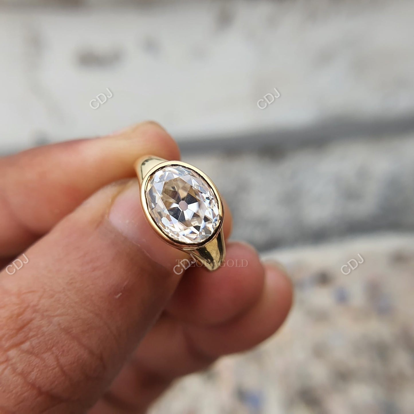 2.50 CTW Oval Cut Lab Grown Diamond Solitaire Engagement Ring
