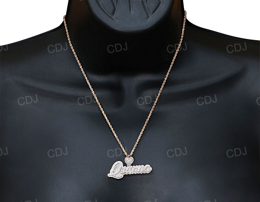 925 Silver Moissanite Letter Pendant For Unisex hip hop jewelry CustomDiamJewel