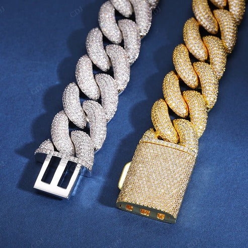 Hip Hop 20mm Bubble Cuban Moissanite Bracelet hip hop jewelry CustomDiamJewel