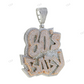 Iced Out Hip Hop Two Tone Moissanite Pendant hip hop jewelry CustomDiamJewel