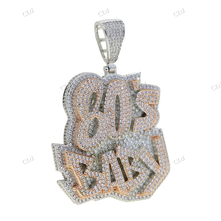 Iced Out Hip Hop Two Tone Moissanite Pendant hip hop jewelry CustomDiamJewel