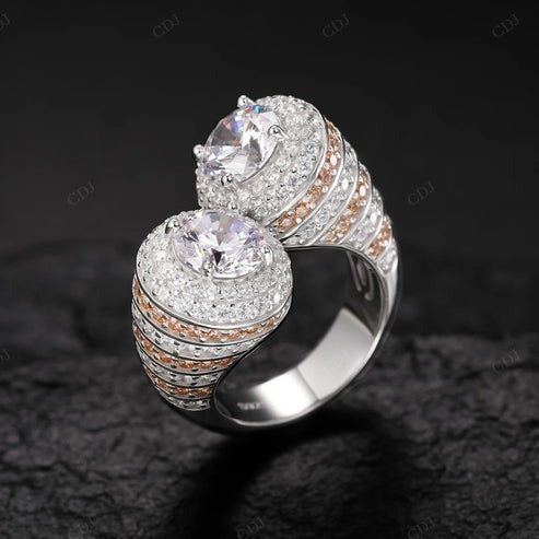 Vintage Adjustable 14K Gold Diamond Toi Et Moi Ring hip hop jewelry CustomDiamJewel