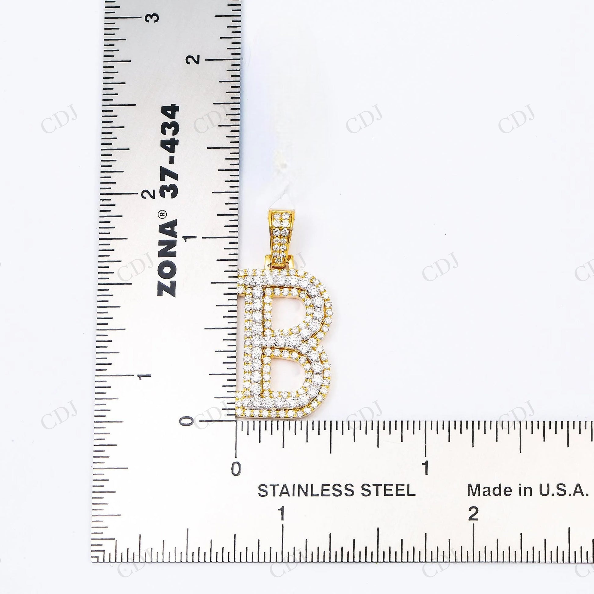 1.25" B Customized Moissanite 925 Silver Unisex Pendant Hip Hop Pendent customdiamjewel