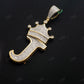Unique J Crown Moissanite Sterling Silver Pendant Hip Hop Pendent customdiamjewel