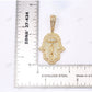 Hamsa Hand Silver Moissanite Pendant Hip Hop Pendent customdiamjewel