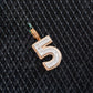 Custom Number 5 Moissanite 925 Silver Pendant Hip Hop Pendent customdiamjewel