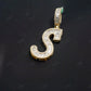 Custom Letter S Moissanite Baguette 925 Silver Unisex Pendant Hip Hop Pendent customdiamjewel