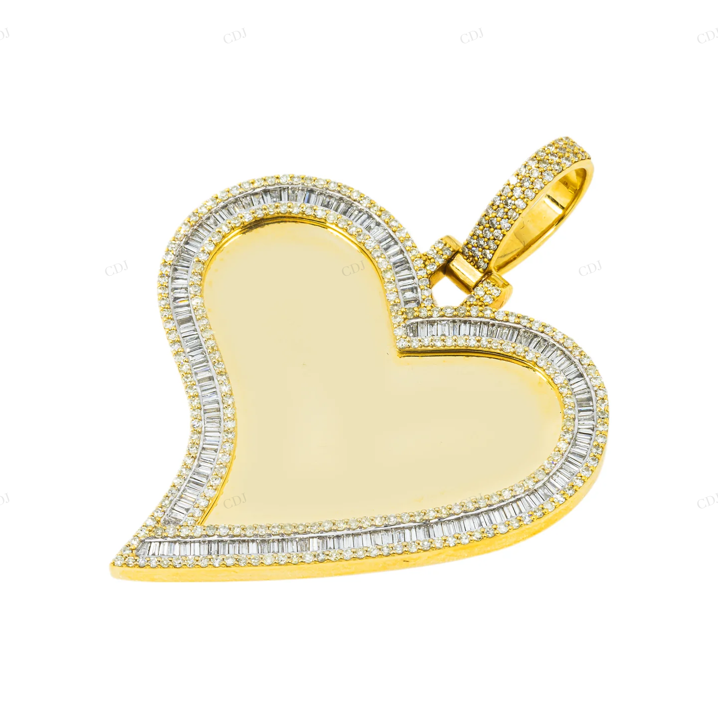 Full Iced Out Diamond Heart Picture Pendant hip hop jewelry customdiamjewel