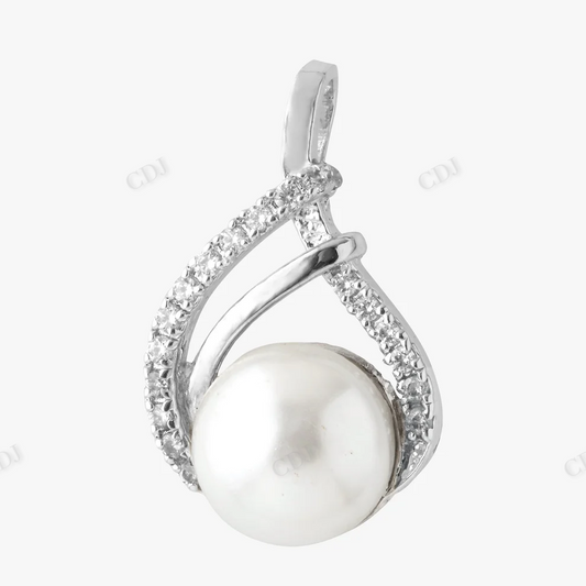 Sterling Silver Pear Shape Moissanite Pendant hip hop jewelry CustomDiamJewel