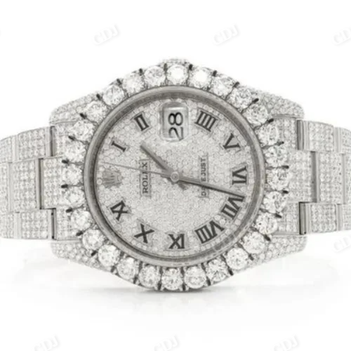 High Quality Bust Down Handset Moissanite Rolex Wrist Watch customdiamjewel