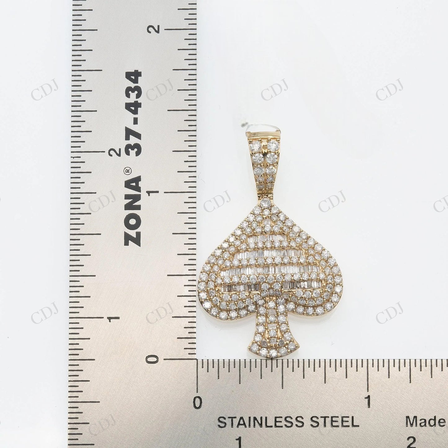 Iced Out Spade 925 Silver Moissanite Pendant Hip Hop Pendent customdiamjewel