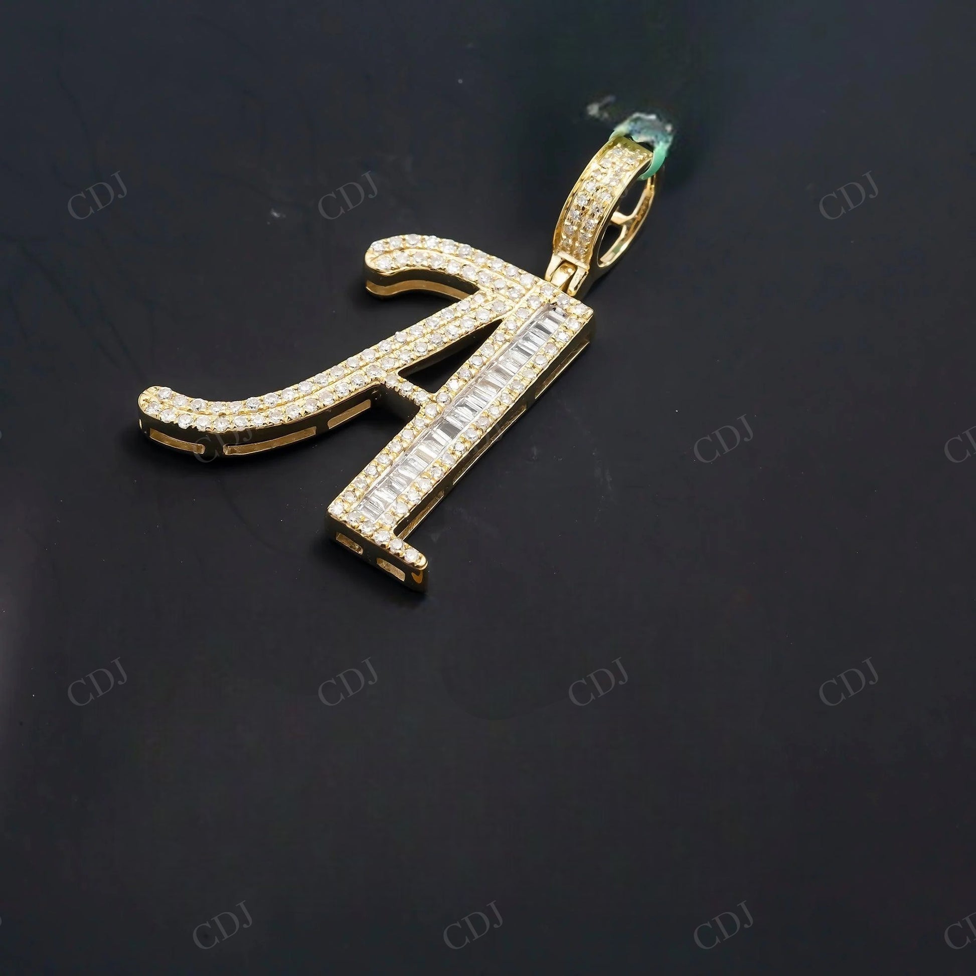 0.50CTW A Letter Moissanite 925 Sterling Silver Pendant Hip Hop Pendent customdiamjewel