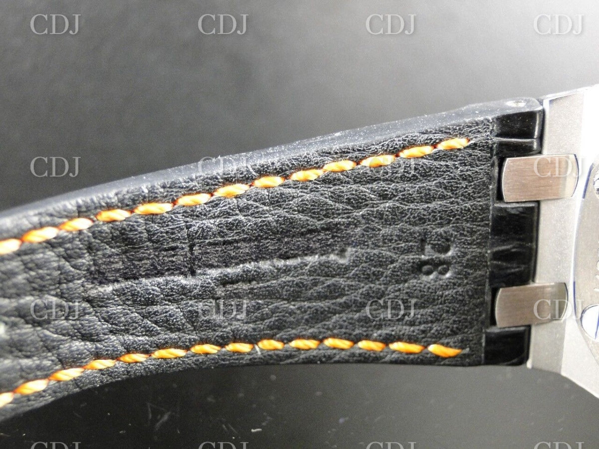 AP Chrono Black Strap Moissanite Watch customdiamjewel