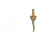 925 Silver Moissanite Crown Dagger Pendant Hip Hop Pendent customdiamjewel