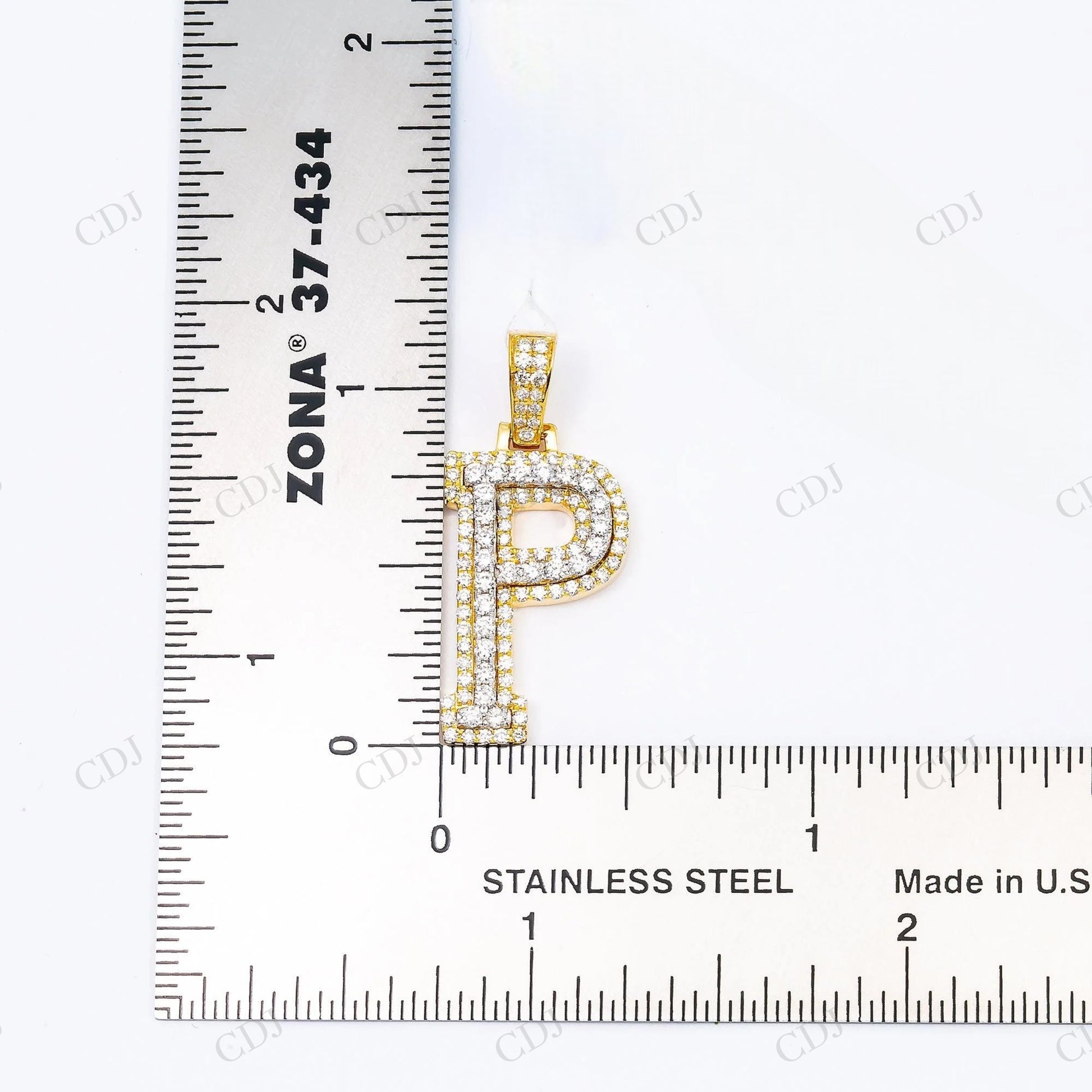 925 Silver Moissanite P Letter Pendant Hip Hop Pendent customdiamjewel