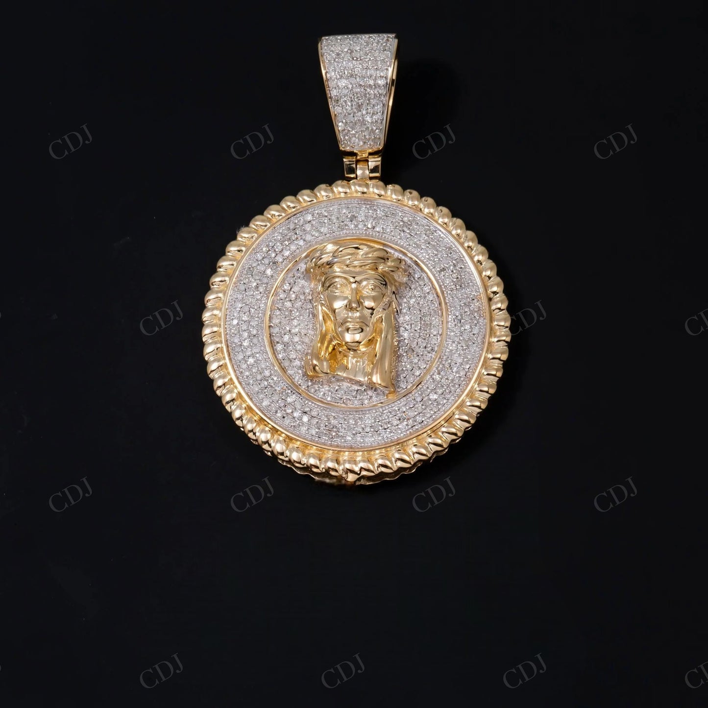 Custom Style Jesus Medallion 925 Silver Moissanite Diamond Pendant Hip Hop Pendent customdiamjewel