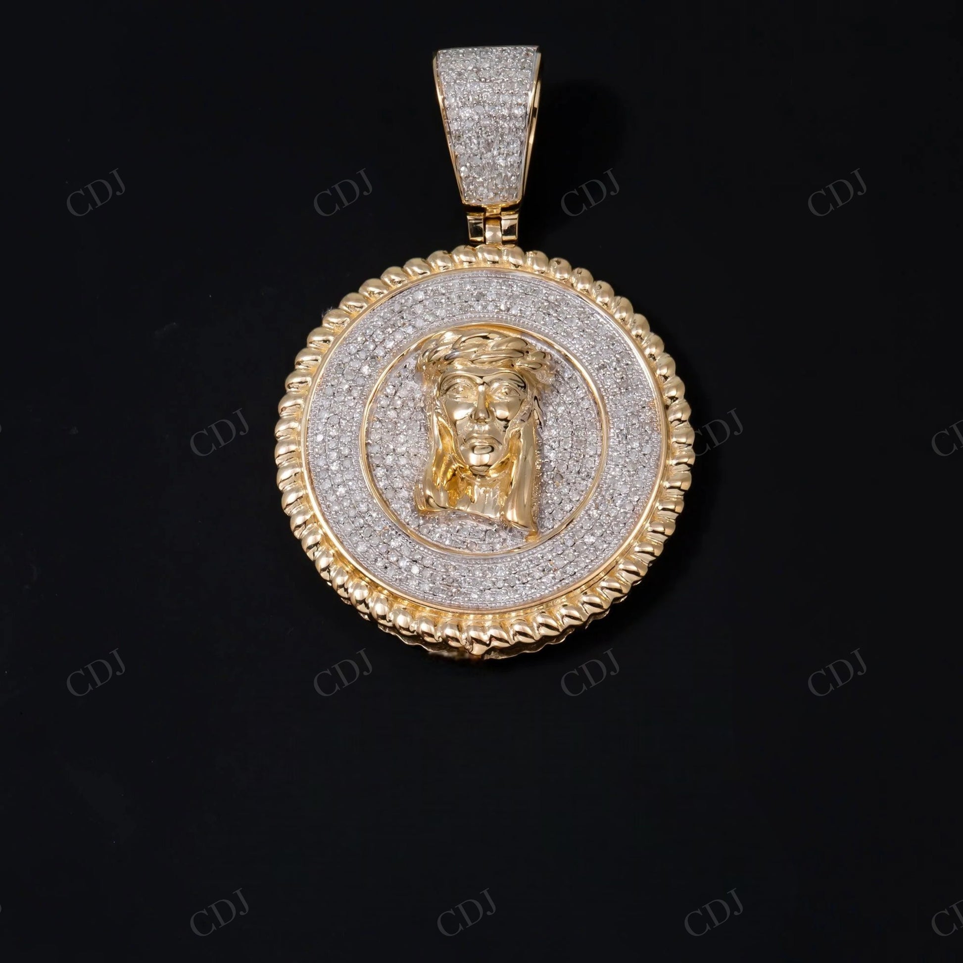 Custom Style Jesus Medallion 925 Silver Moissanite Diamond Pendant Hip Hop Pendent customdiamjewel