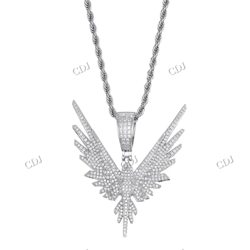 High Quality Fully Iced Out VVS Moissanite Custom Eagle Pendant For Men hip hop jewelry CustomDiamJewel
