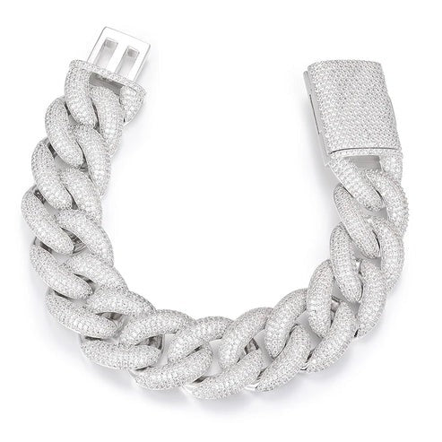 Hip Hop 20mm Bubble Cuban Moissanite Bracelet hip hop jewelry CustomDiamJewel