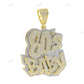 Iced Out Hip Hop Two Tone Moissanite Pendant hip hop jewelry CustomDiamJewel