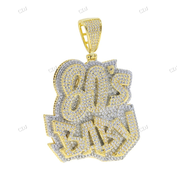 Iced Out Hip Hop Two Tone Moissanite Pendant hip hop jewelry CustomDiamJewel