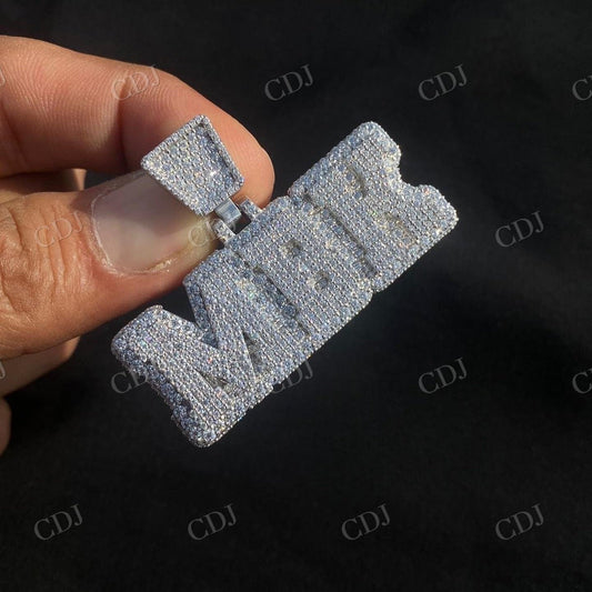 Fully Iced Out Moissanite Diamond MBK Men's Pendant hip hop jewelry customdiamjewel   