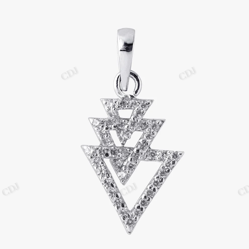Sterling Silver Arrow Shape Moissanite Pendant hip hop jewelry CustomDiamJewel