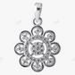 Sterling Silver Moissanite Elegant Flower Shape Pendant hip hop jewelry CustomDiamJewel
