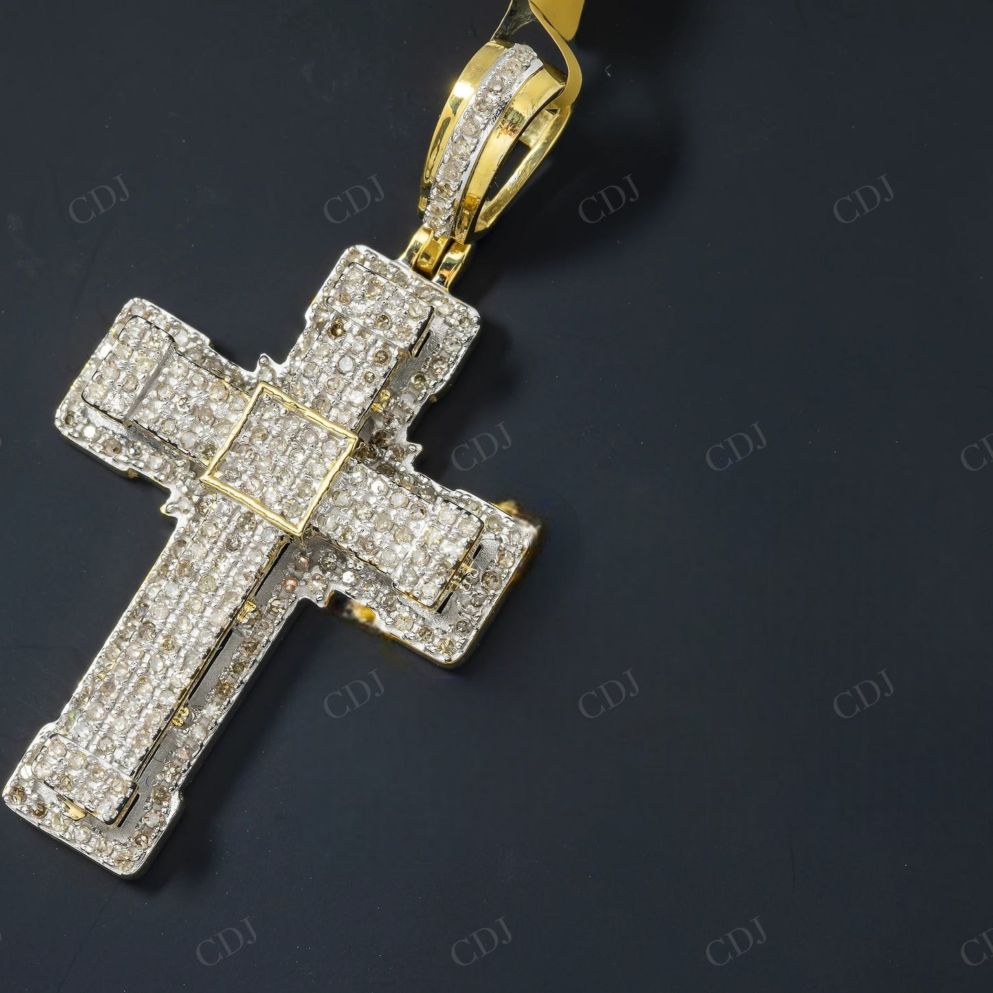 1.6" Fully Iced Out Moissanite Cross 925 Silver Pendant Hip Hop Pendent customdiamjewel