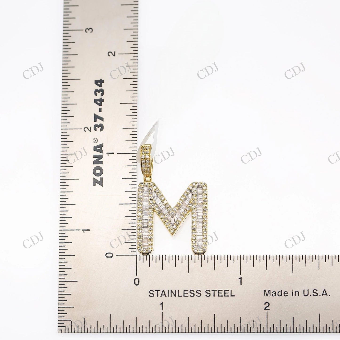 Custom Initial M 925 Silver Moissanite Pendant Hip Hop Pendent customdiamjewel