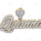 925 Silver Moissanite Letter Pendant For Unisex hip hop jewelry CustomDiamJewel
