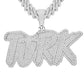 Hip Hop Moissanite "TURK" 925 Silver Pendant hip hop jewelry CustomDiamJewel