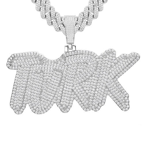 Hip Hop Moissanite "TURK" 925 Silver Pendant hip hop jewelry CustomDiamJewel