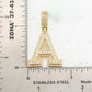 Custom Iced 925 Silver Moissanite A Letter Pendant Hip Hop Pendent customdiamjewel