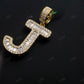 925 Silver Moissanite J Alphabet Pendant Hip Hop Pendent customdiamjewel