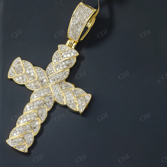Iced Out 925 Silver Moissanite Cross pendant Hip Hop Pendent customdiamjewel