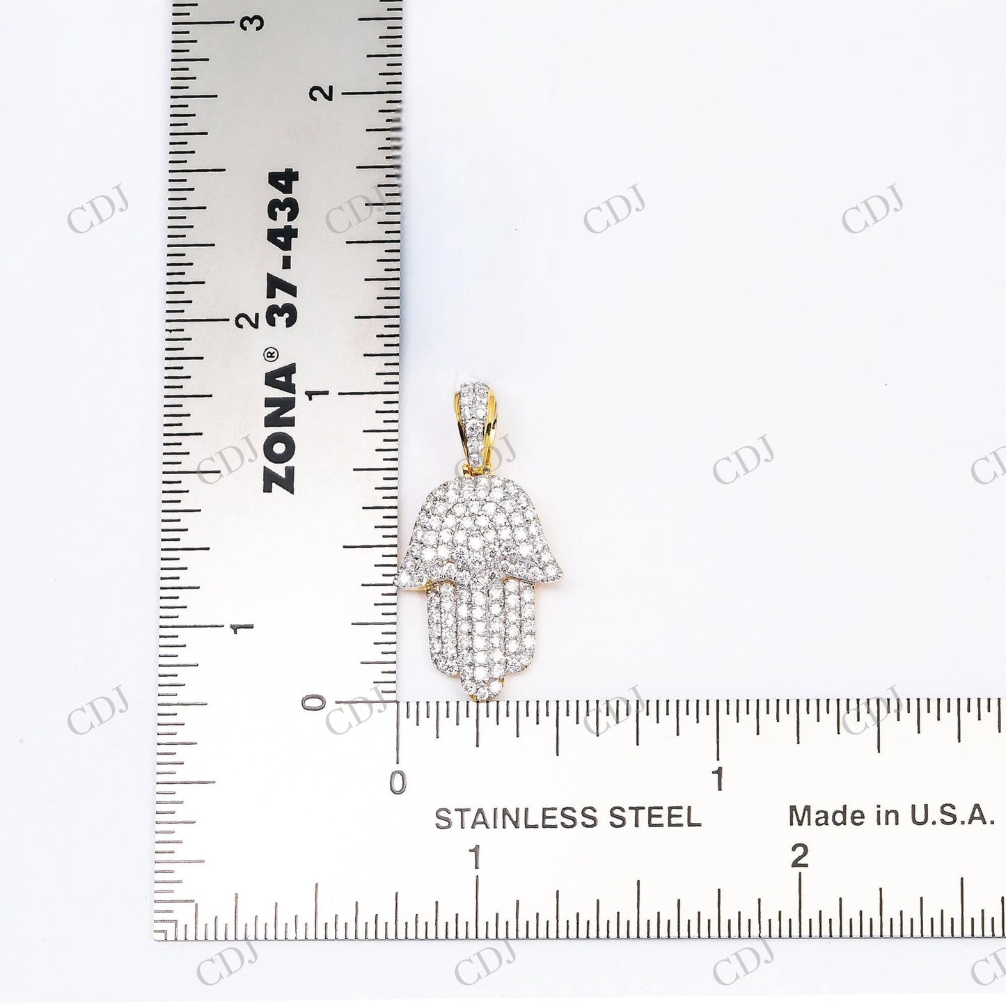 Fully Iced Out Moissanite 925 Silver Hamsa Pendant Hip Hop Pendent customdiamjewel