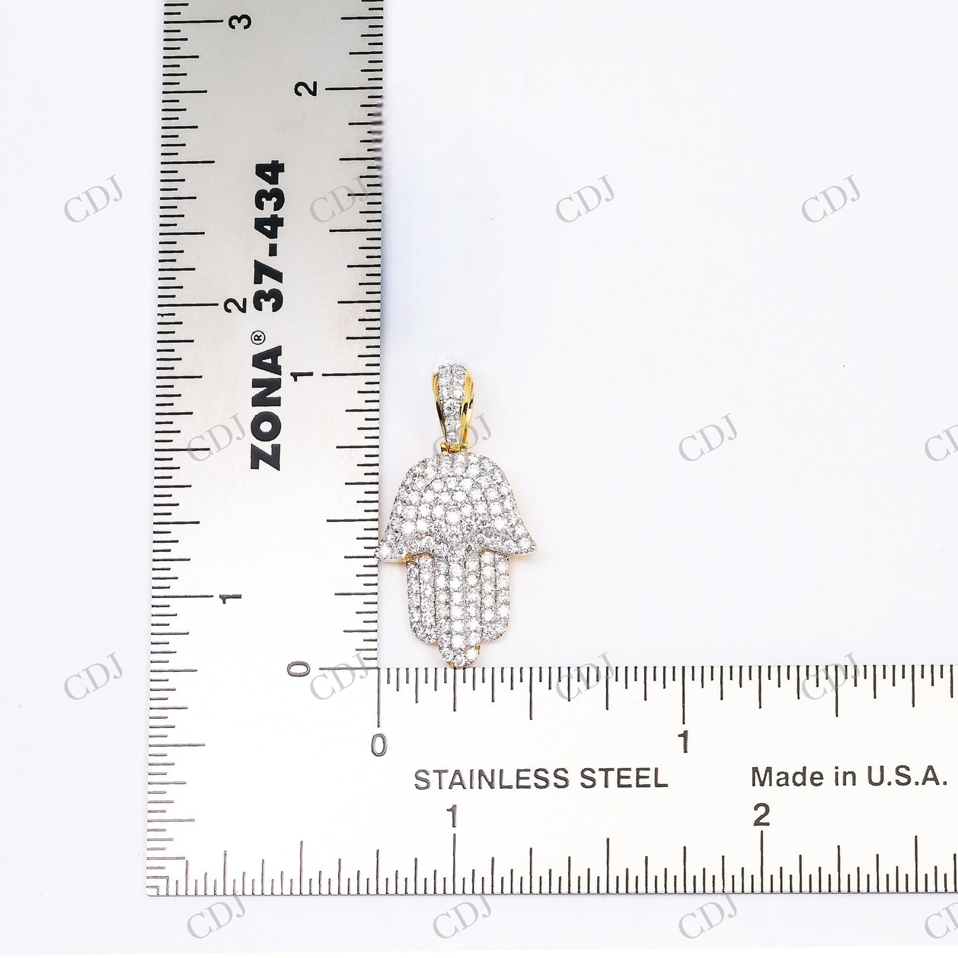 Fully Iced Out Moissanite 925 Silver Hamsa Pendant Hip Hop Pendent customdiamjewel