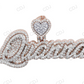 925 Silver Moissanite Letter Pendant For Unisex hip hop jewelry CustomDiamJewel