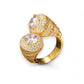 Vintage Adjustable 14K Gold Diamond Toi Et Moi Ring hip hop jewelry CustomDiamJewel